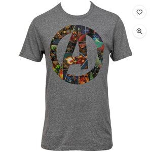 Avengers Gray Logo Short Sleeve Shirt